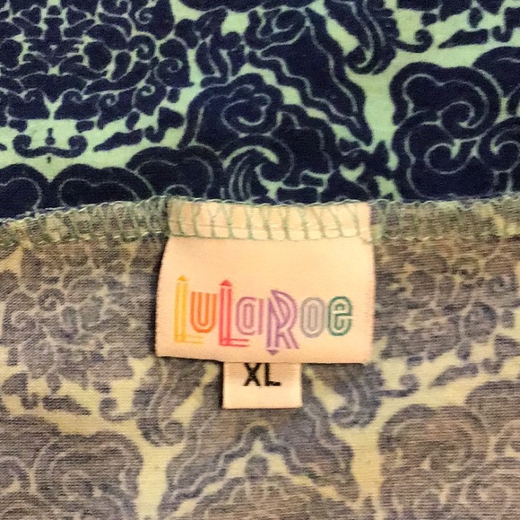 LuLaRoe blue flare skirt, xl - Picture 4 of 8